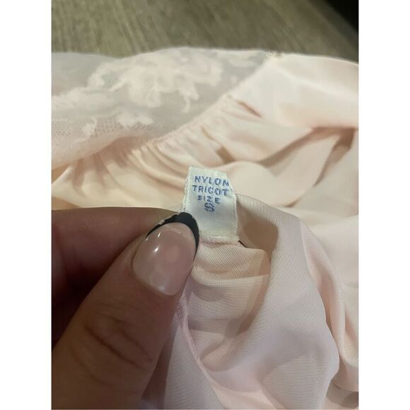 Vanity Fair Light Pink Sheer Vintage Bed Jacket Small Pajamas - Picture 5 of 6